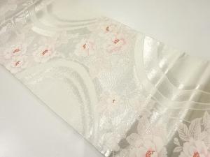 アンティーク　流水に枝花模様織出し袋帯（材料）